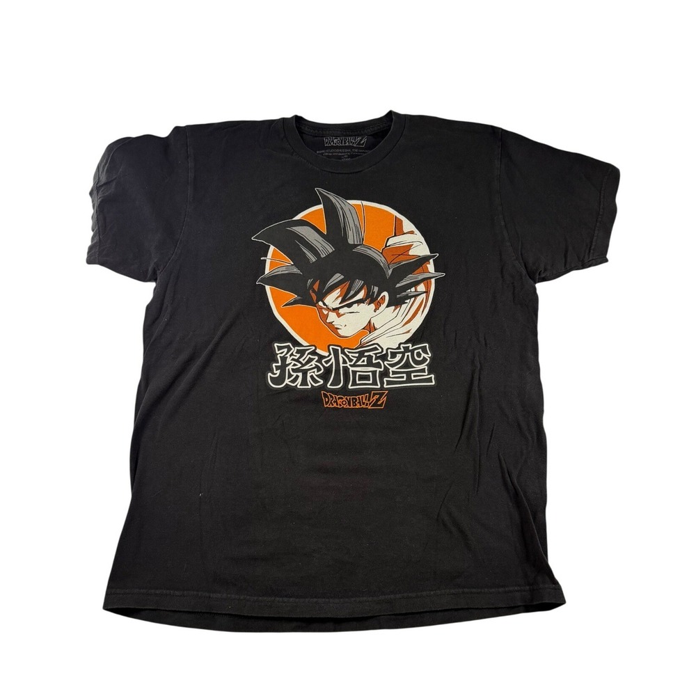 Dragon Ball Z Goku Graphic T-Shirt Mens Large‎ Black Orange Anime Tee 2019